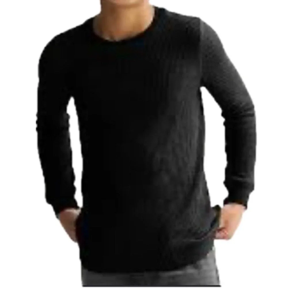 Old Navy Black Thermal Long Sleeve. Boys Size M (8)